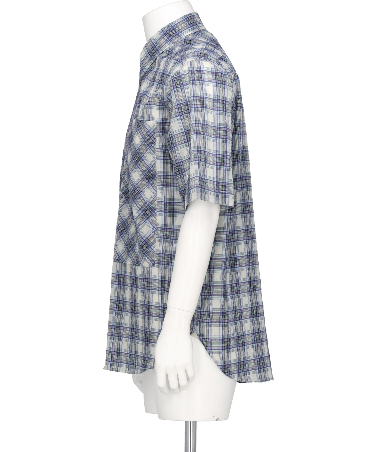 “COTTON CHEC” W-PKT DRESS H-S SHIRT