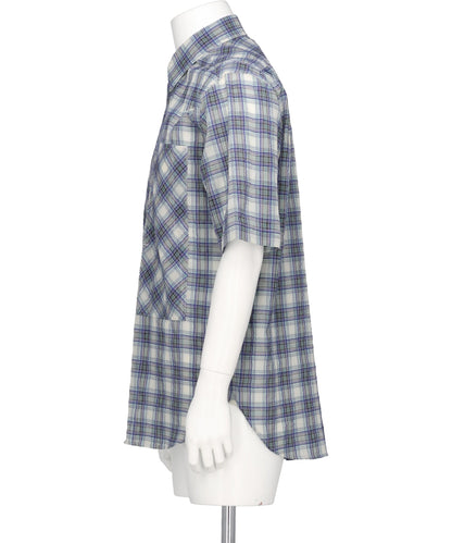 “COTTON CHEC” W-PKT DRESS H-S SHIRT