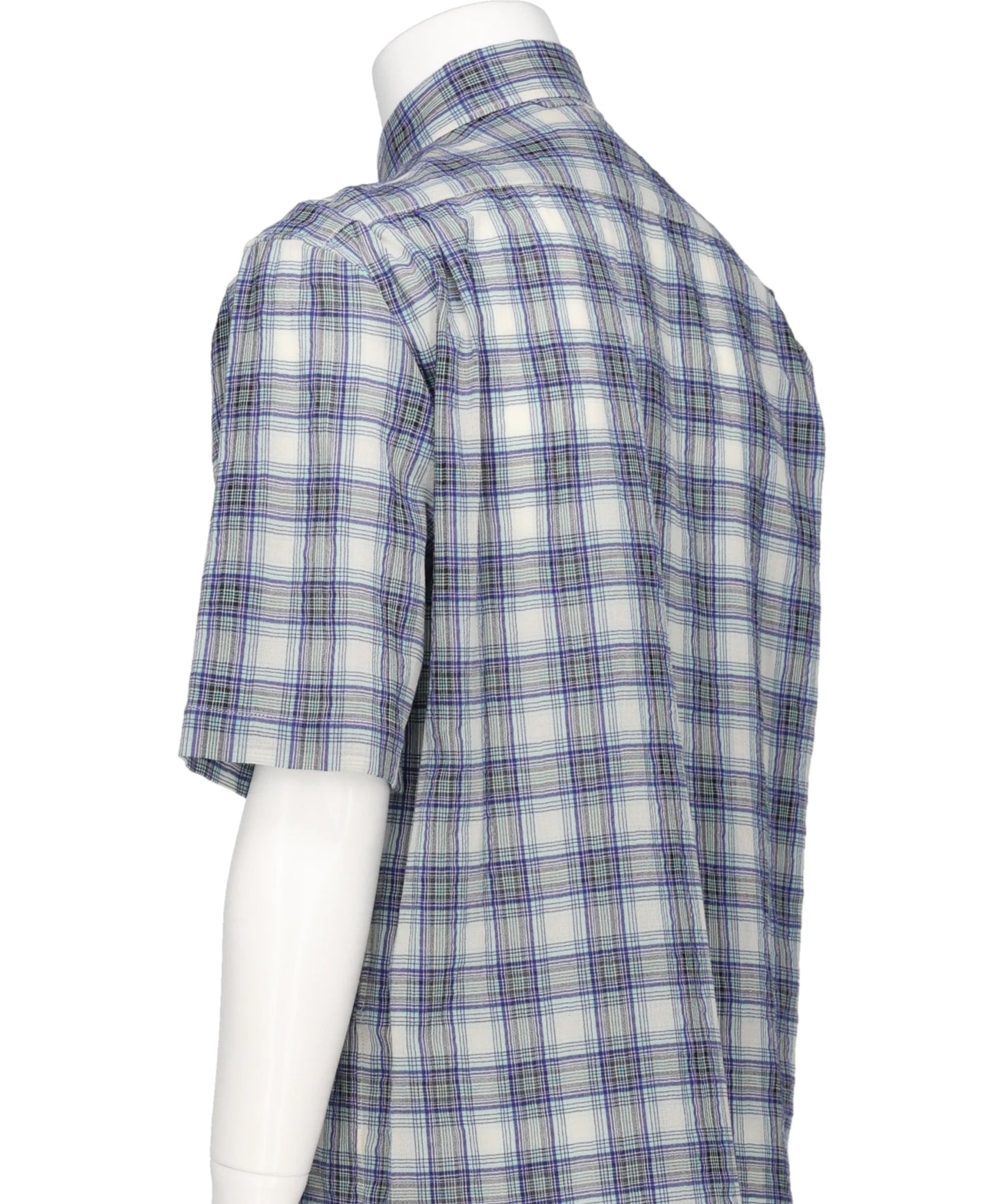 “COTTON CHEC” W-PKT DRESS H-S SHIRT
