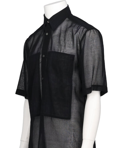 “WOOL CHECK” W-PKT DRESS H-S SHIRT