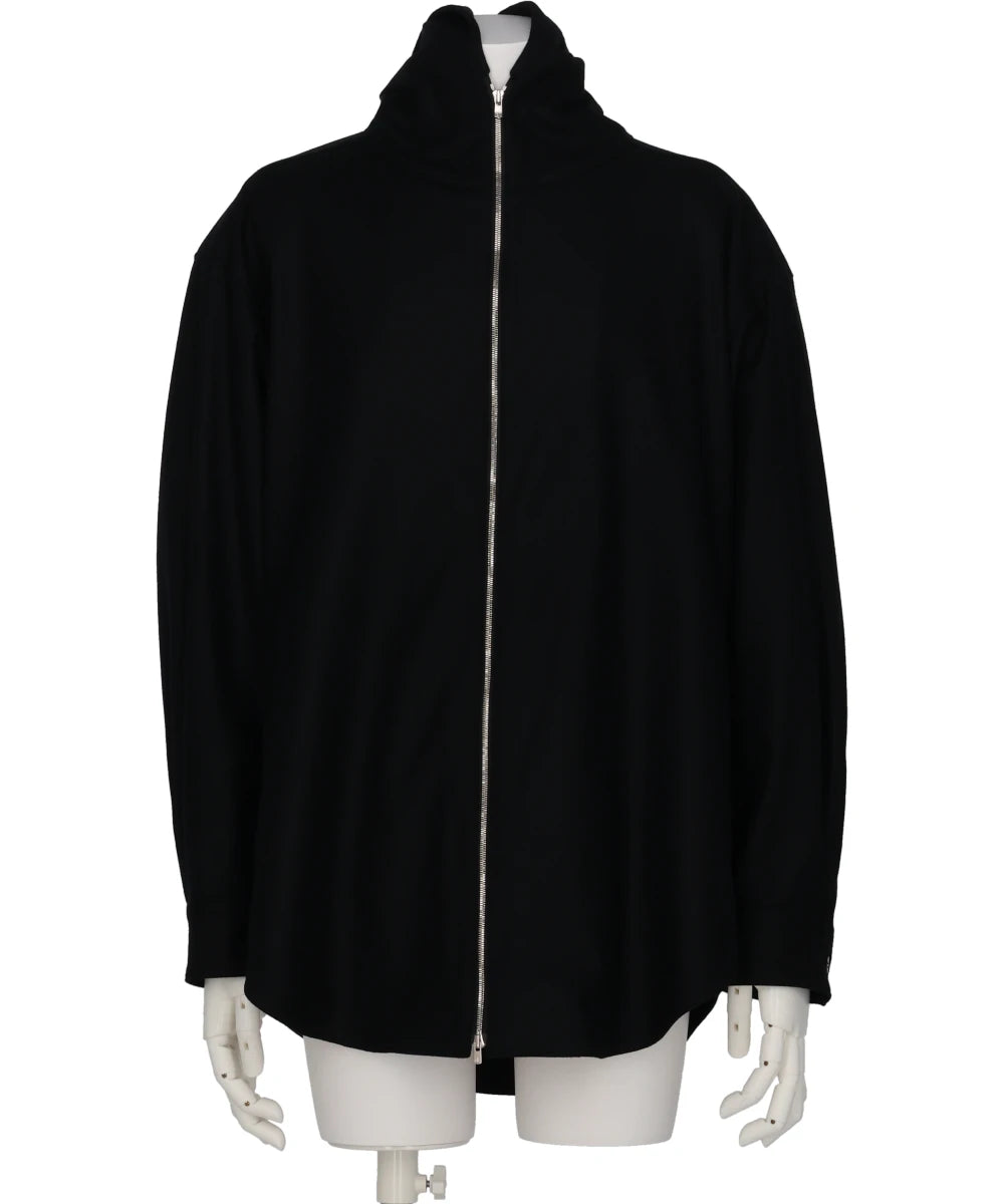 ZIP-UP HOODIE IN WOOL FLANNEL