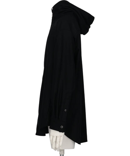 ZIP-UP HOODIE IN WOOL FLANNEL