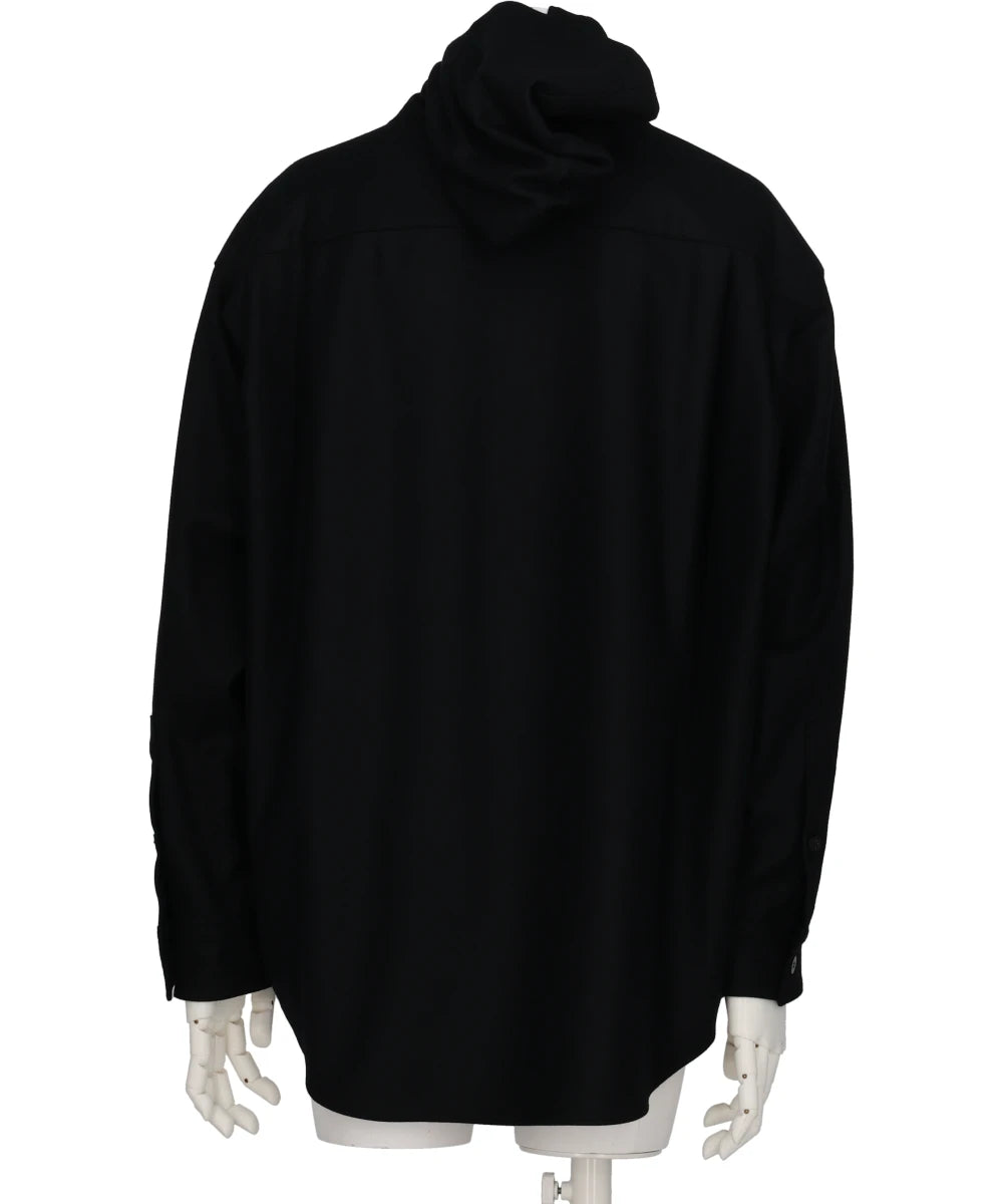 ZIP-UP HOODIE IN WOOL FLANNEL