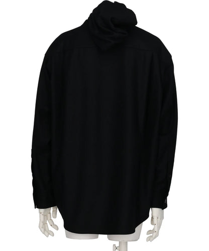 ZIP-UP HOODIE IN WOOL FLANNEL