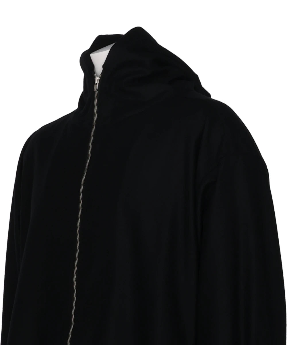 ZIP-UP HOODIE IN WOOL FLANNEL