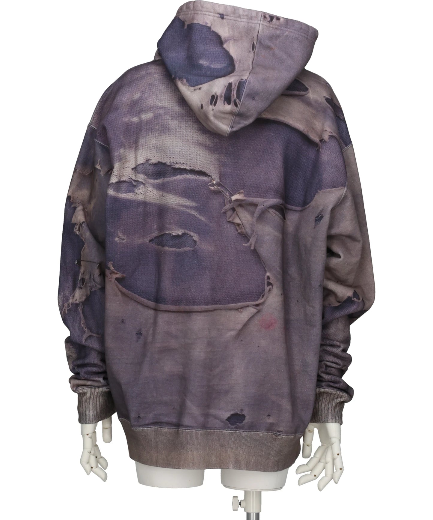 TROMPE L'OEIL PRINT ZIP HOODIE