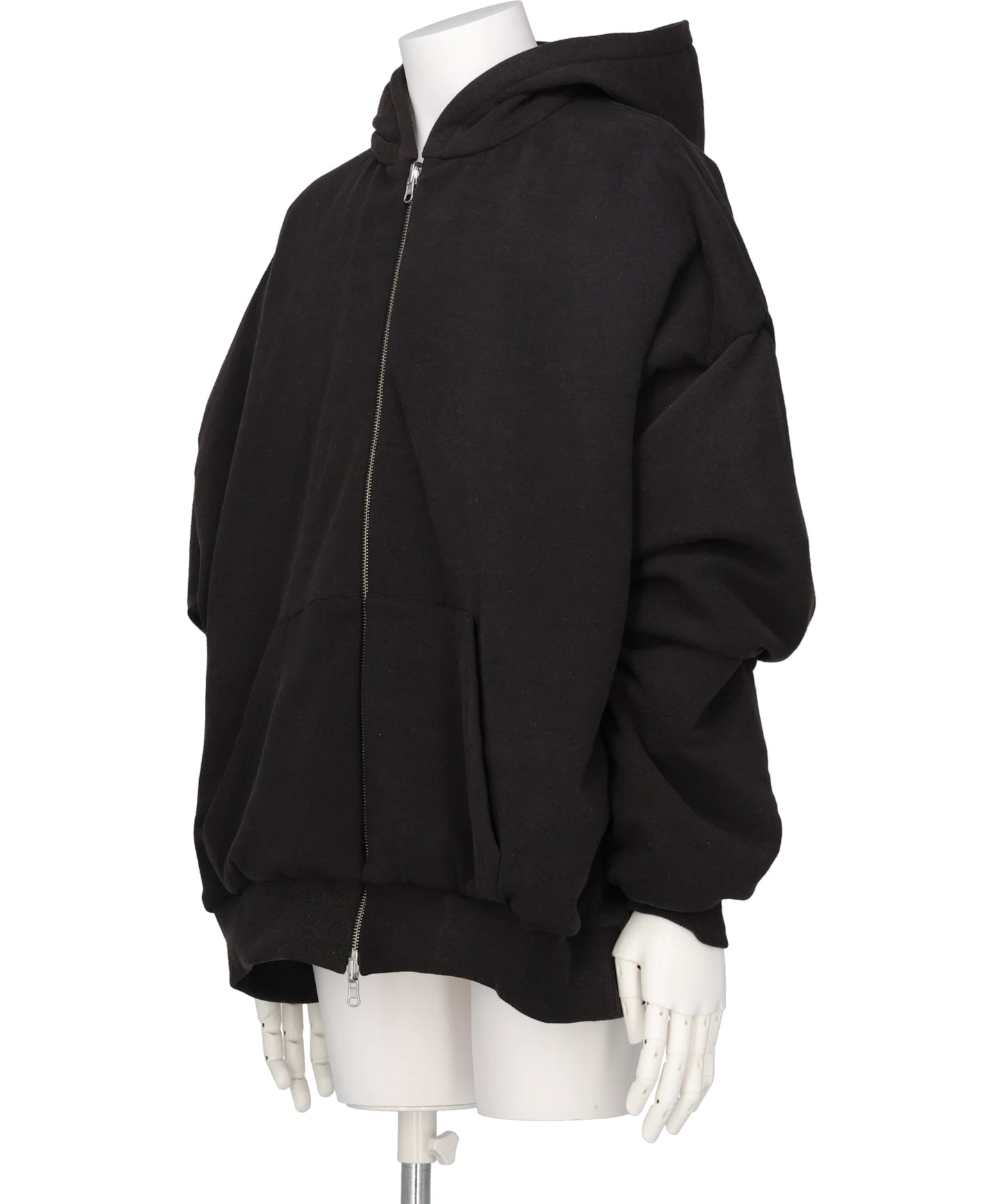 QUILTED SILK LINING HOODIE