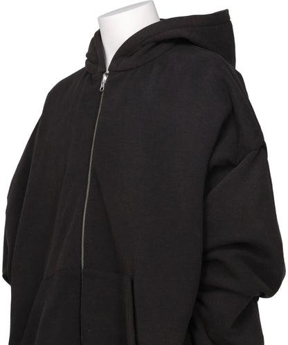 QUILTED SILK LINING HOODIE