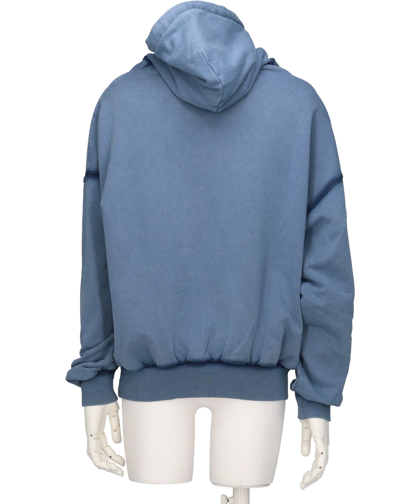 OS SHOULDERLESS HOODIE CUT AV-LOGO BLUE