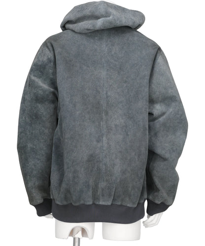 SHEEP LEATHER HOODIE