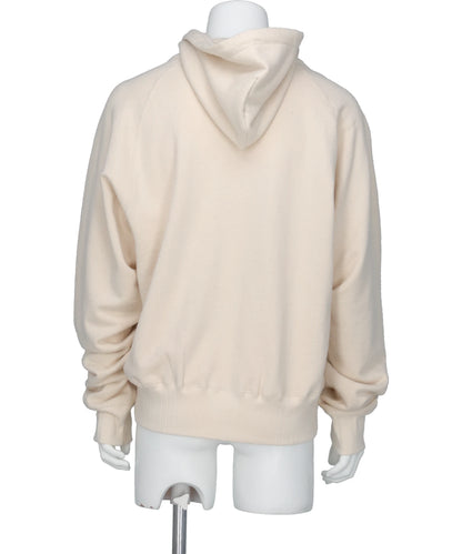 "ODD HOTEL" SILK-COTTON ZIP UP HOODIE