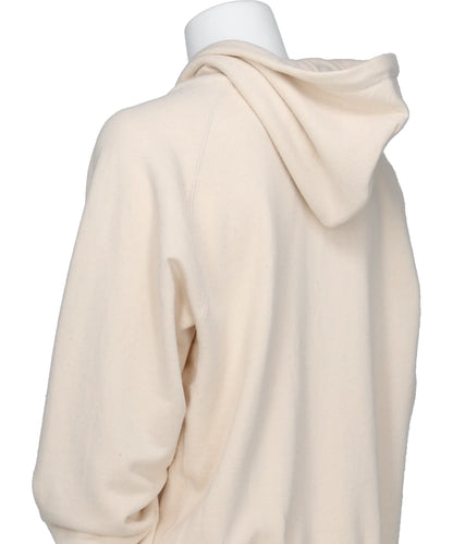 "ODD HOTEL" SILK-COTTON ZIP UP HOODIE