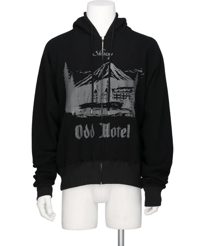 DAIRIKU（ダイリク）"ODD HOTEL" SILK-COTTON ZIP UP HOODIE