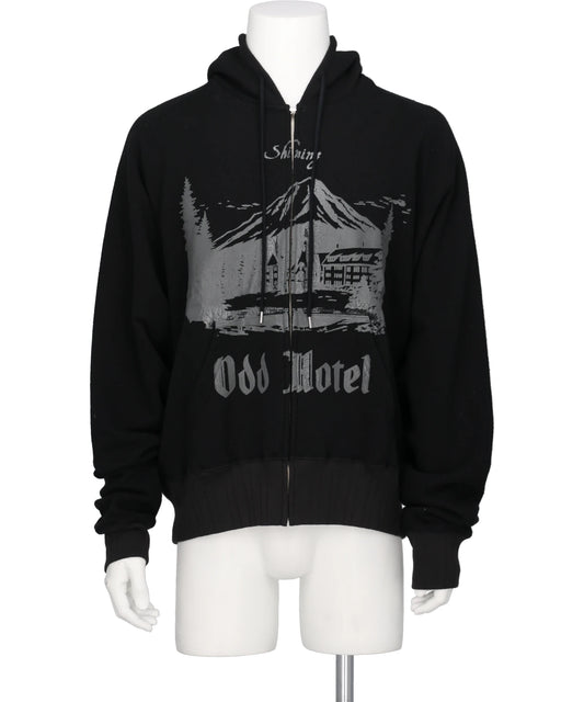 DAIRIKU（ダイリク）"ODD HOTEL" SILK-COTTON ZIP UP HOODIE