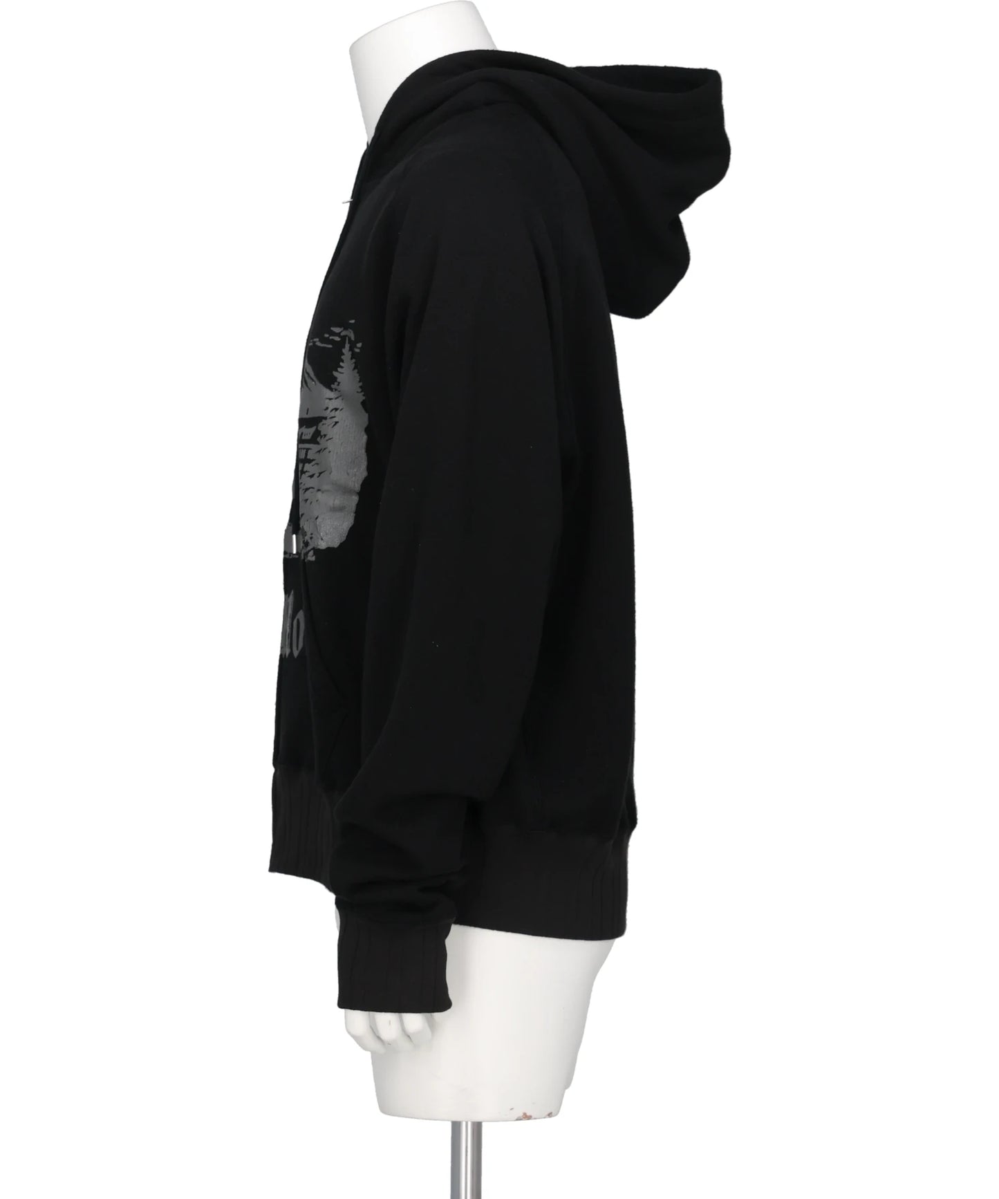 "ODD HOTEL" SILK-COTTON ZIP UP HOODIE