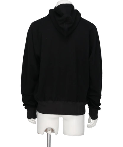 "ODD HOTEL" SILK-COTTON ZIP UP HOODIE