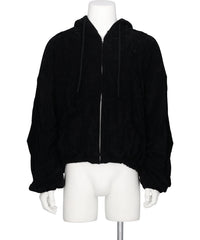 DEFLATED BALLOON VELOUR HOODIE