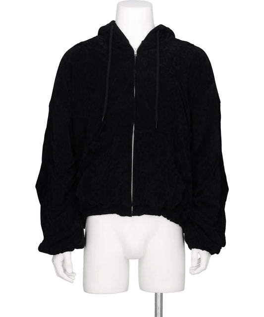 DEFLATED BALLOON VELOUR HOODIE