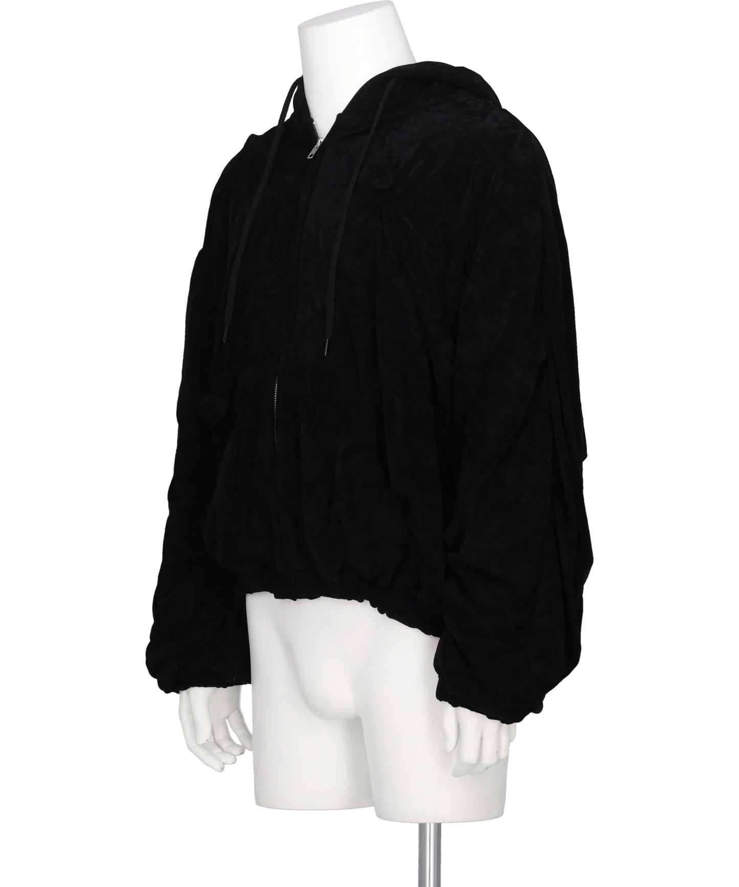 DEFLATED BALLOON VELOUR HOODIE