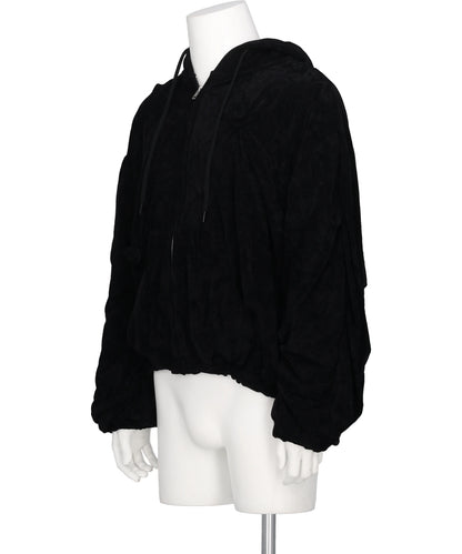DEFLATED BALLOON VELOUR HOODIE