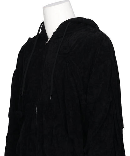 DEFLATED BALLOON VELOUR HOODIE