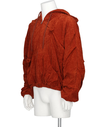 DEFLATED BALLOON VELOUR HOODIE