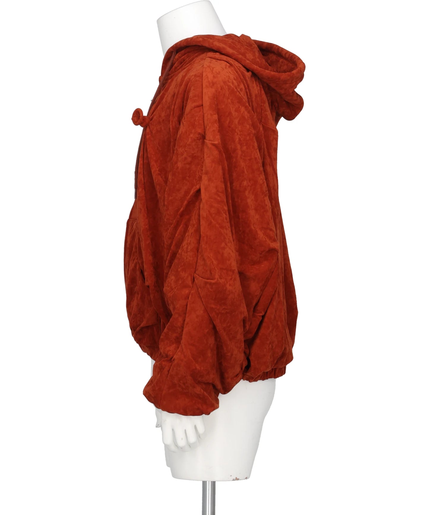 DEFLATED BALLOON VELOUR HOODIE
