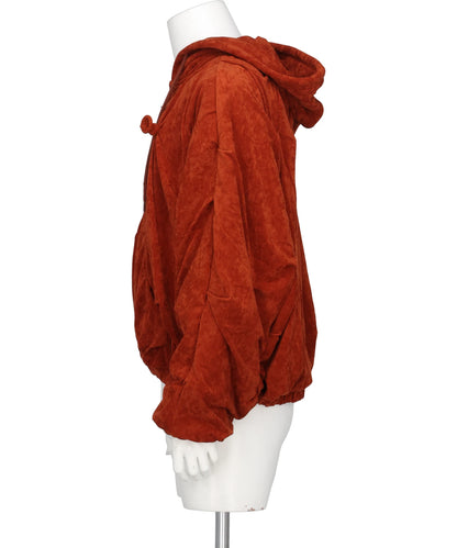 DEFLATED BALLOON VELOUR HOODIE