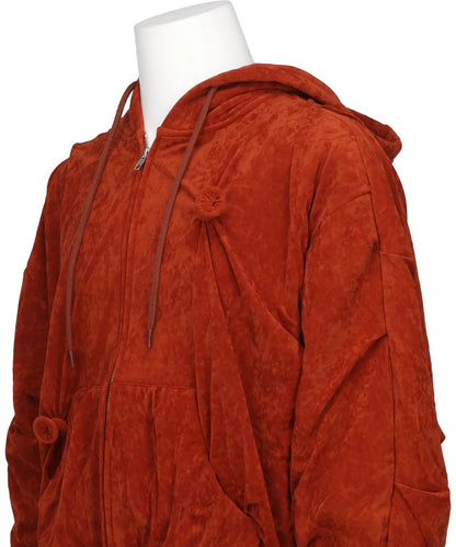 DEFLATED BALLOON VELOUR HOODIE