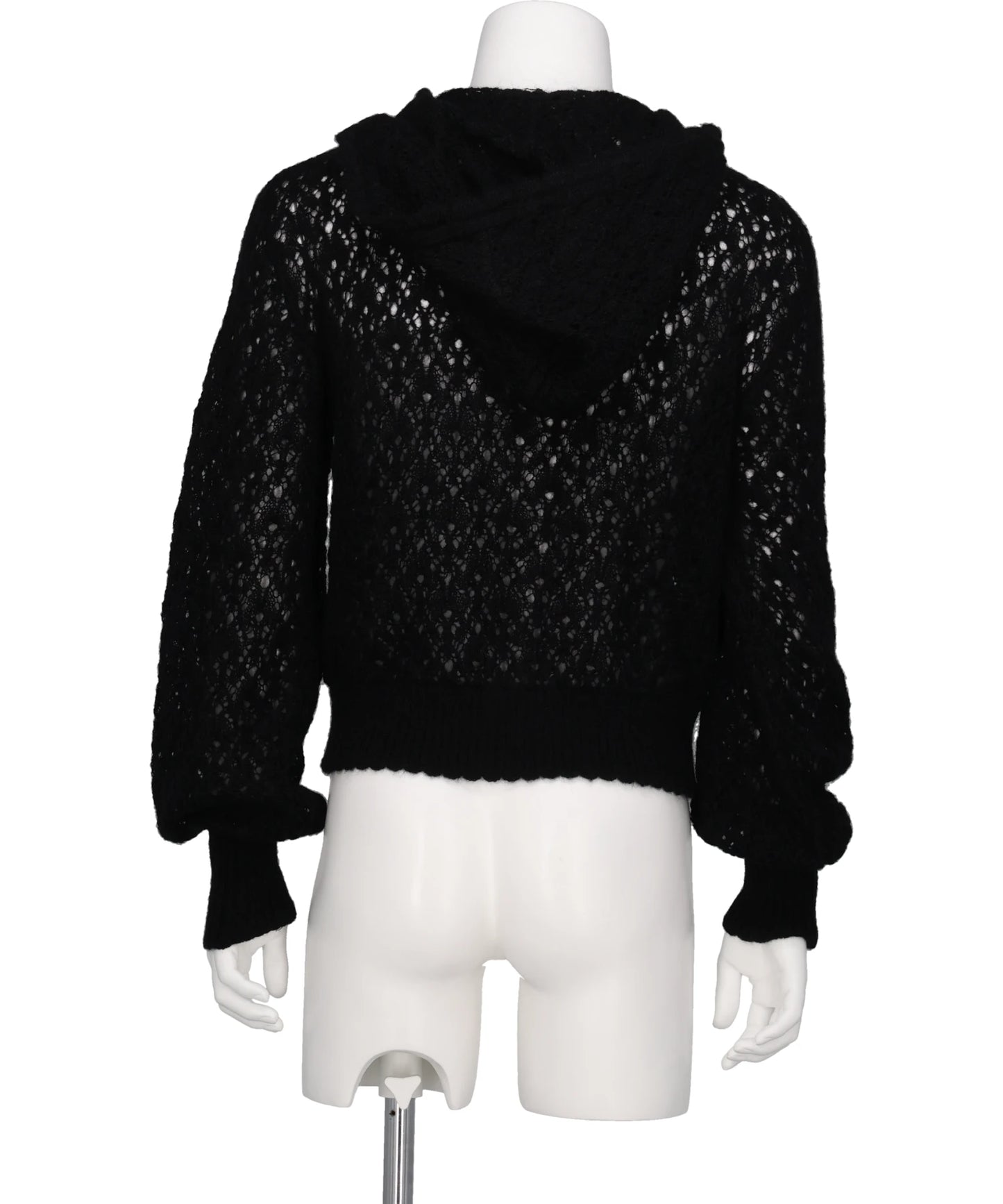 MOHAIR LACE KNIT HOODIE