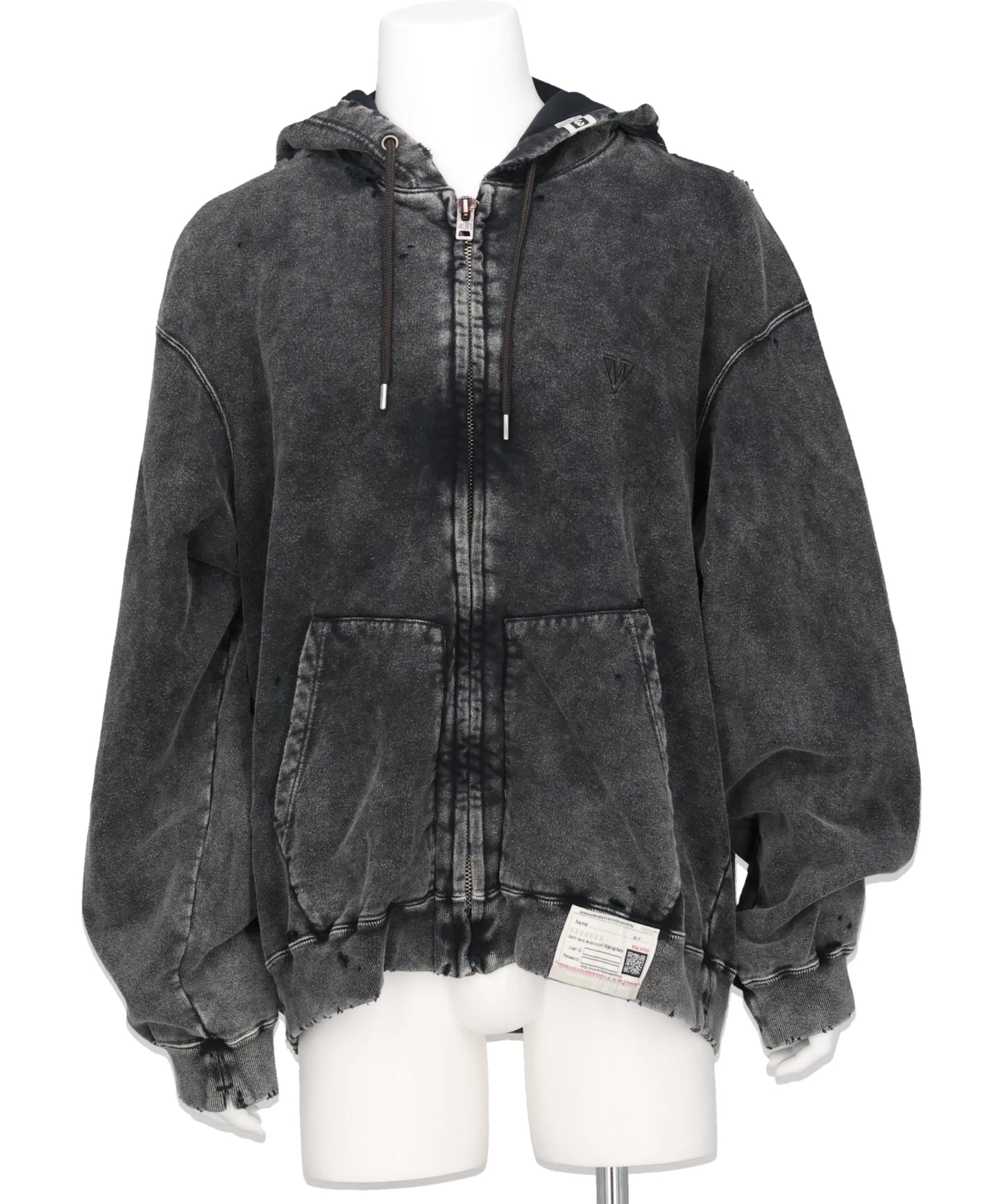 Maison MIHARA YASUHIRO(メゾンミハラヤスヒロ) 2026AW BLEACHED SWEAT PARKA A17PK541