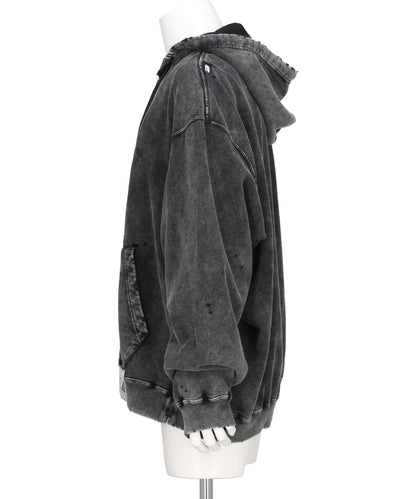 BLEACHED SWEAT PARKA