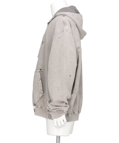 BLEACHED SWEAT PARKA