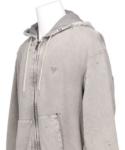 BLEACHED SWEAT PARKA