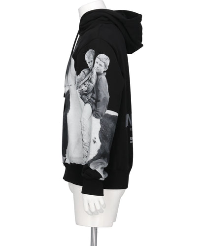 BOXY PONY KID PRINT HOODIE