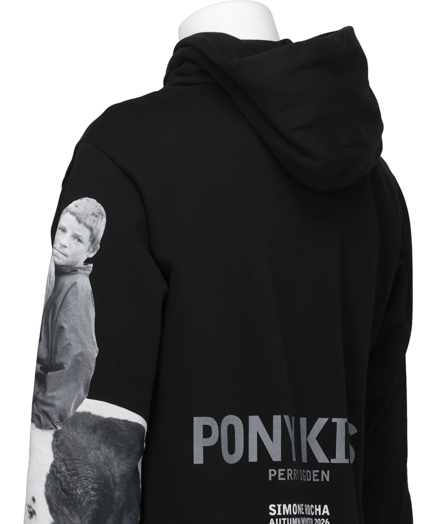 BOXY PONY KID PRINT HOODIE