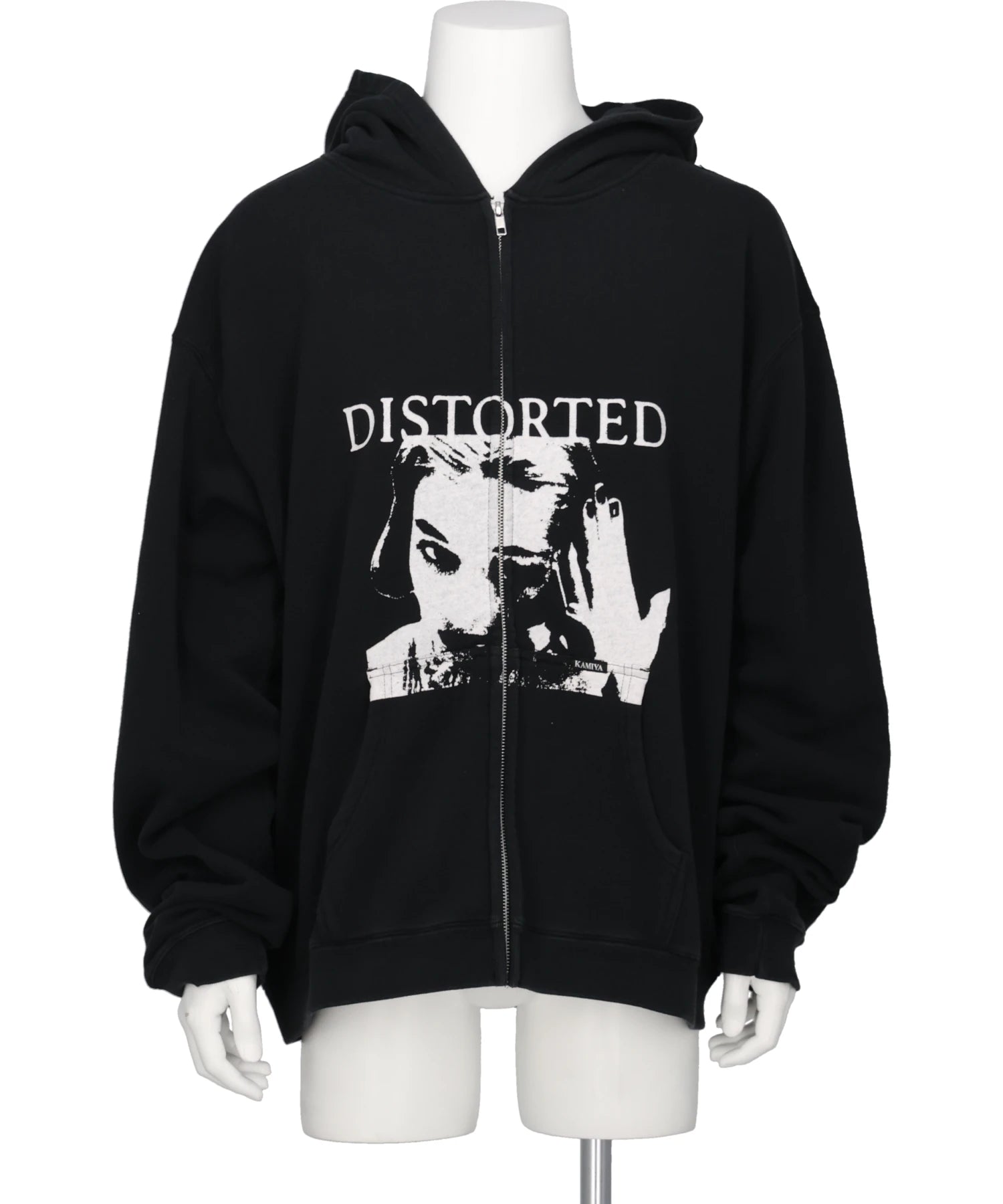 KAMIYA(カミヤ) 2026AW "DISTORTED GIRL"ZIP HOODIE T/C