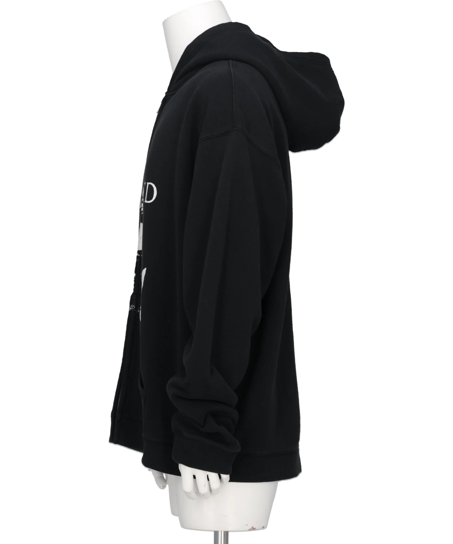 "DISTORTED GIRL"ZIP HOODIE T/C
