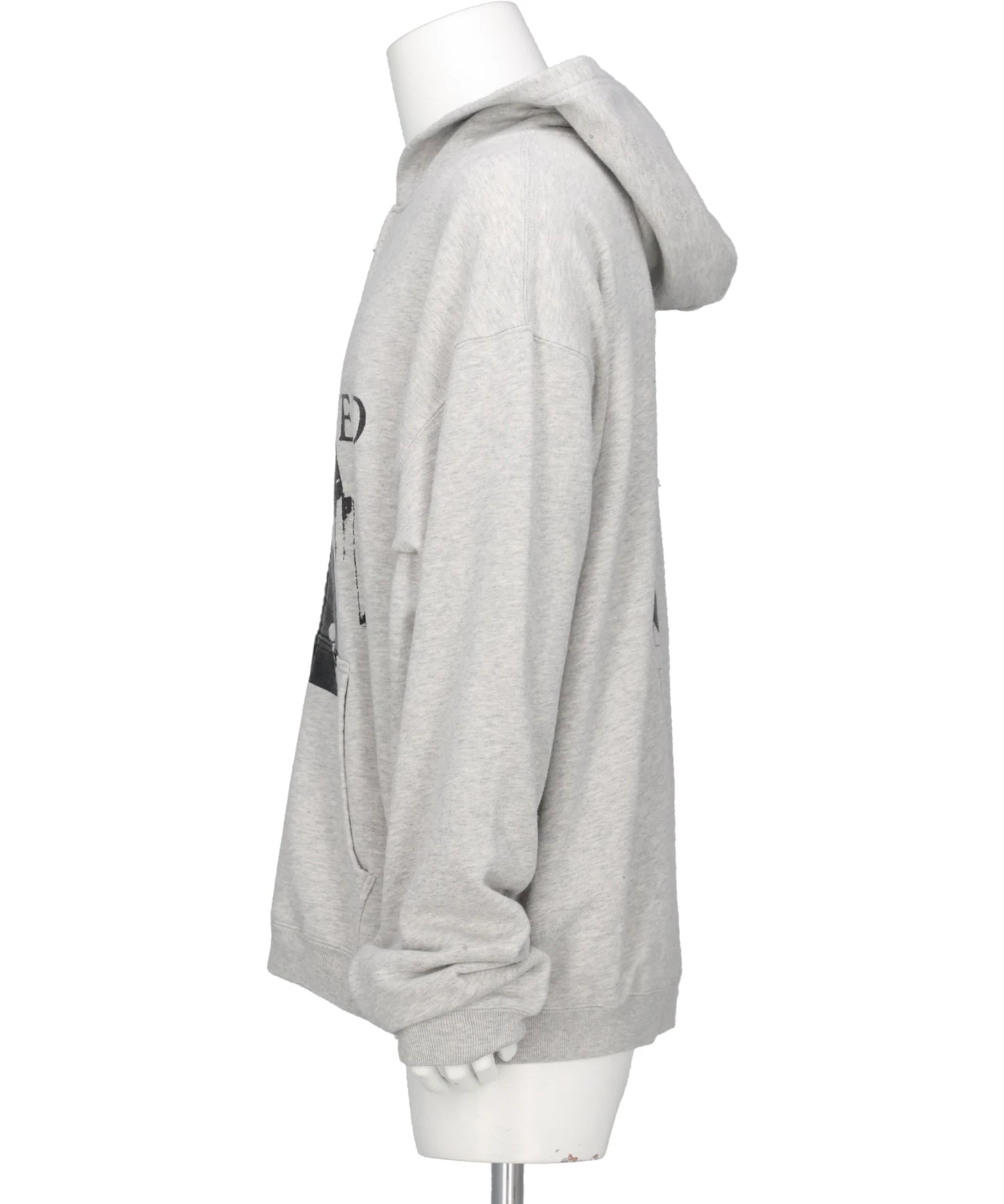 "DISTORTED GIRL"ZIP HOODIE T/C