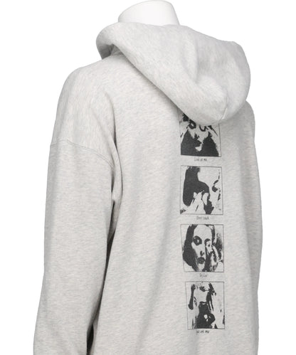 "DISTORTED GIRL"ZIP HOODIE T/C
