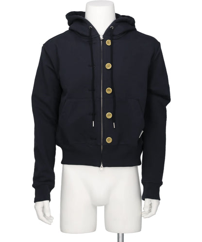 KIMHĒKIM (キムヘキム) 2026AW ASH BUTTON ZIP-UP HOODIE ZG3HD01NV