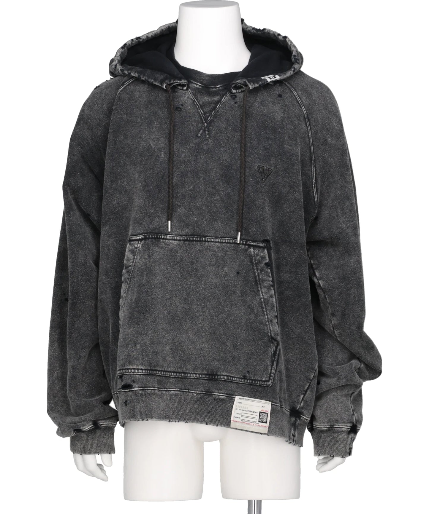Maison MIHARA YASUHIRO(メゾンミハラヤスヒロ) 2026AW BLEACHED SWEAT HOODIE　A17HD542