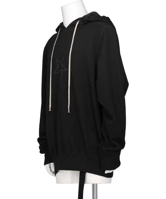 OVERSIZED HOODIE - FADED BLACK/SILVER