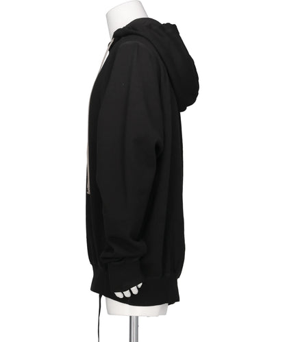 OVERSIZED HOODIE - FADED BLACK/SILVER