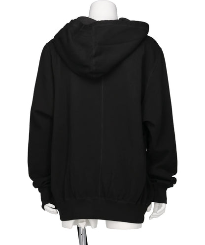 OVERSIZED HOODIE - FADED BLACK/SILVER