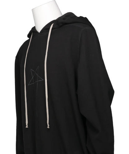 OVERSIZED HOODIE - FADED BLACK/SILVER