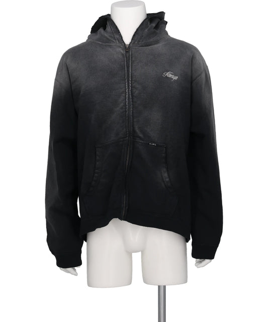 KAMIYA(カミヤ)"GREATNESS ACT-COOL"EMBROIDERED ZIP HOODIE