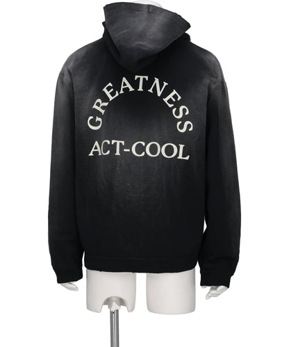 "GREATNESS ACT-COOL"EMBROIDERED ZIP HOODIE