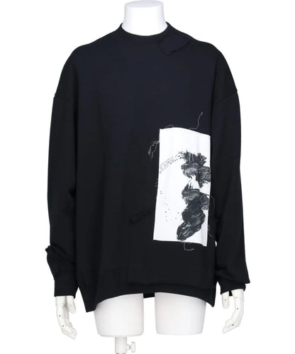 ALMOSTBLACKE~YUICHI INOUE REMAKE PRINT SWEAT