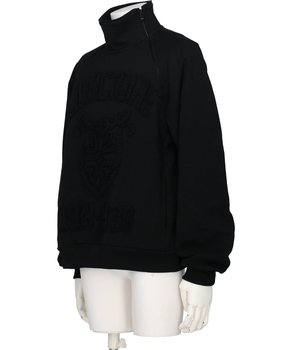 TAPE EMBROIDERY JERSEY SWEAT SHIRT
